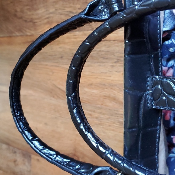 Kate Spade Becky Ridgely Ave black crocodile embossed leather satchel - Picture 9 of 9